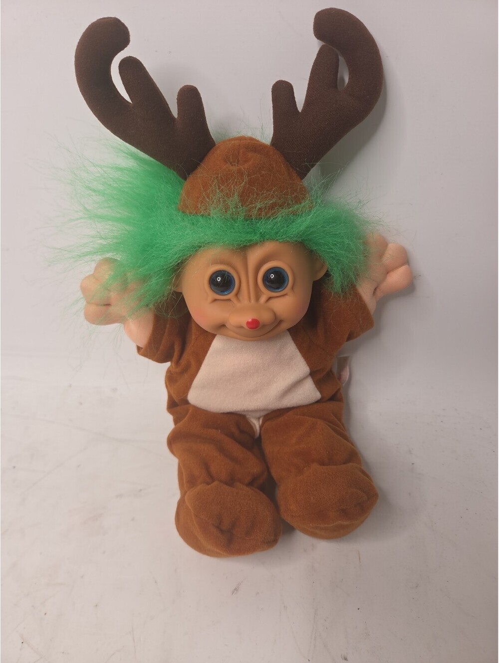 Vintage Russ Troll Kidz Rudy Reindeer Christmas Plush 10" Doll